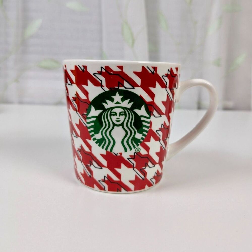 Starbucks | Red Houndstooth Pattern Mug Size 18 fl oz